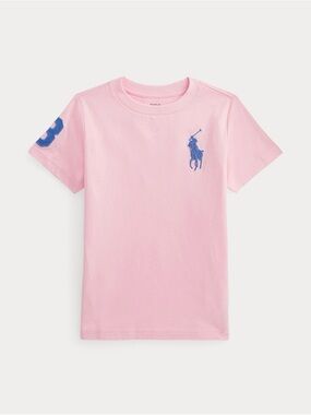 🌸POLO RALPH LAUREN Kids Boys Big Pony Jersey Short Sleeve Cotton T-Shirt US 7